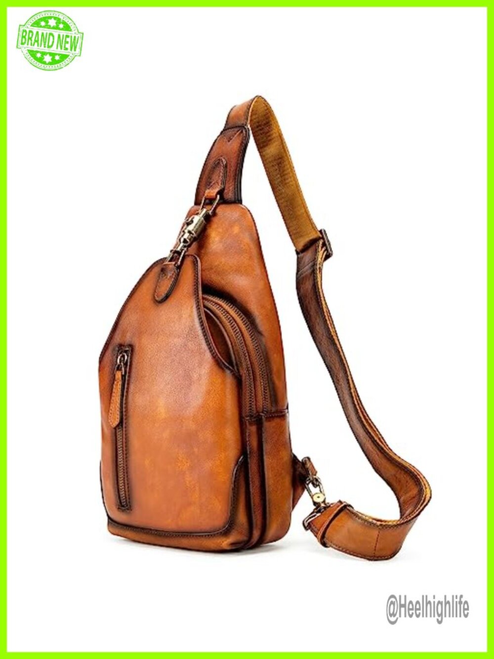 Genuine Leather Crossbody Sling Bag Handmade Classic Vintage Shoulder Purse